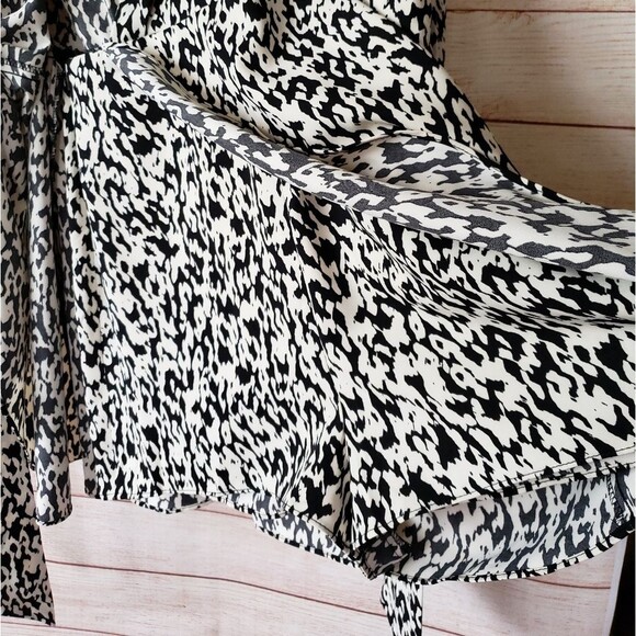 Zara Animal Print Jumpsuit/Romper Wrap Front Tie Long Sleeve - Picture 11 of 15